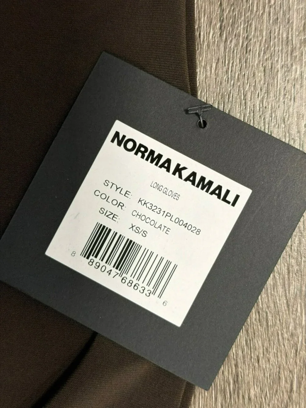 Norma Kamali Brown Elbow Gloves Size XS/Small New